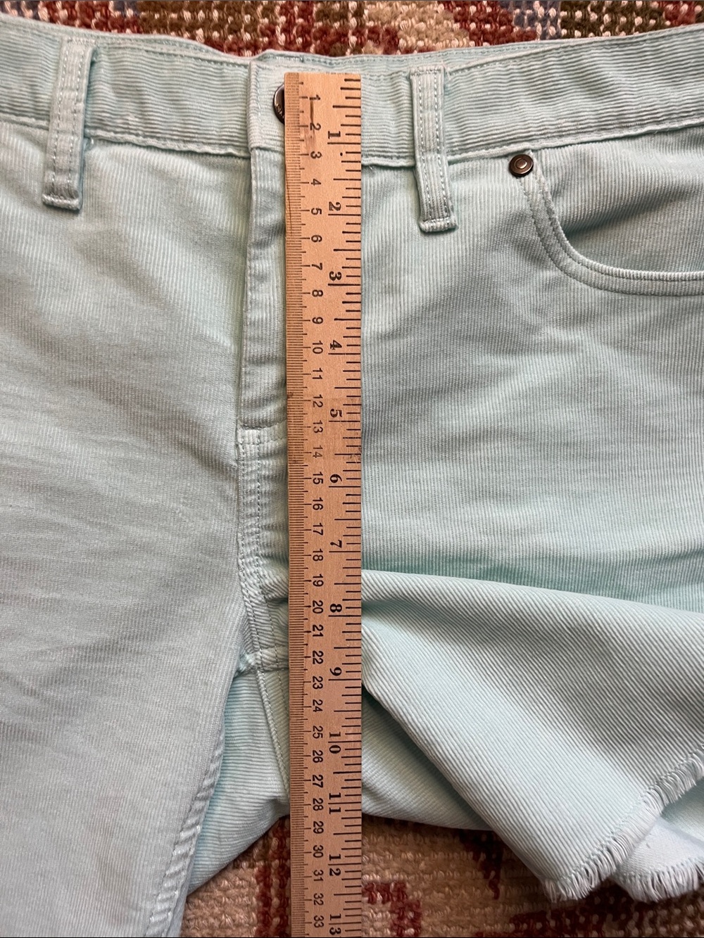 Carve Designs Oahu Shorts Mint Green Blue Boyfriend Cutoff Stretch Shorts 6 - Picture 3 of 8